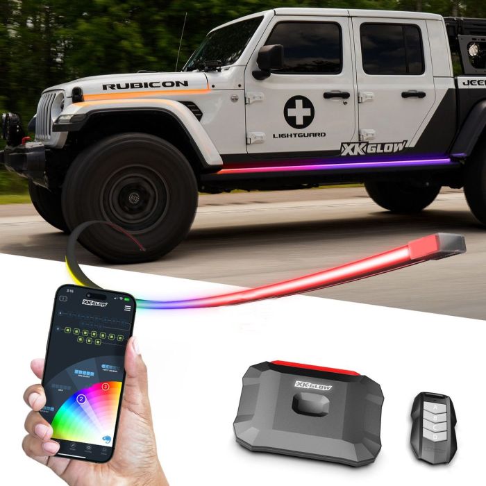 XKGLOW  XKmax RGB Addressable Accent Light Strip Kit  for Jeep Vehicles