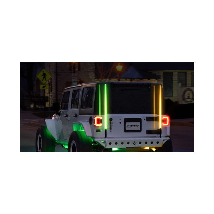 XKGLOW  XKmax RGBW LED Whip Lights with COB LED Strip & App Control for Jeep Vehicles