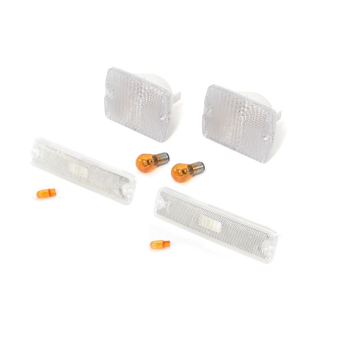 Crown Automotive RT28010 Clear Corner & Turn Signal Lens Kit for 87-93 Jeep Wrangler YJ