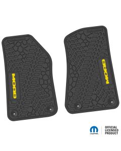 18-24 Jeep JL 2 Dr Front -Tire Tread/Scorched Earth Scene w/ MOAB Insert - Black w/ Yellow Insert