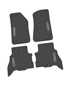 21-24 Jeep 4xe Front and RearTire Tread/Scorched Earth Scene w/ Willys Insert - Black w/ Silver Insert