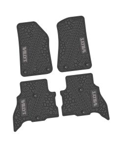 21-24 Jeep 4xe Front and RearTire Tread/Scorched Earth Scene w/ Willys Insert - Black w/ Silver Insert