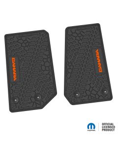 14-18 Jeep JK 2 Dr Front -Tire Tread/Scorched Earth Scene w/ Sahara Insert - Black w/ Orange Insert