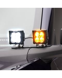 2021+ Ford Bronco A-Pillar Mount x2 White, x2 Amber LED Pod Light Kit