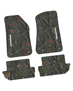 18-24 Jeep JL 2 Dr Front and RearTire Tread/Scorched Earth Scene w/ Wrangler Insert - Rugged Woods w/ White insert