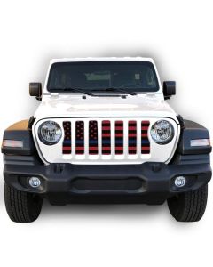 UTS JL BLK/RED BLU LINE GRILLE INSERT WITH TRAIL CAMERA