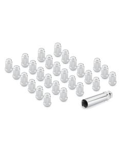 Lynx 27 Piece Spline Drive Wheel Lug Nut & Socket Kit for 21-22 Ford Bronco - Chrome