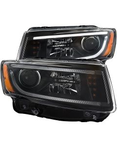 Projector Headlights w/ Plank Style Design Black 14-15 GRAND CHEROKEE