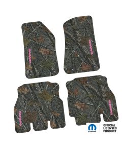 18-24 Jeep JLU 4 Dr Front and Rear -Tire Tread/Scorched Earth Scene w/ Sahara Insert - Rugged Woods w/ Pink insert