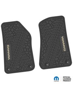 18-24 Jeep JL 2 Dr Front -Tire Tread/Scorched Earth Scene w/ Sahara Insert - Black w/ Tan Insert
