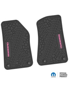 18-24 Jeep JL 2 Dr/Gladiator Front -Tire Tread/Scorched Earth Scene w/ Gladiator Insert - Black w/ Pink Insert