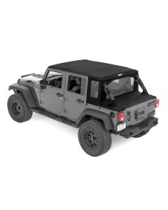 Halftop Soft Top - '07-18 Wrangler JK 4-Door (Black Twill)