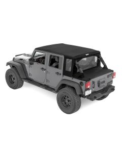 Halftop Soft Top - '07-18 Wrangler JK 4-Door (Black Twill)