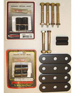 Rugged Ridge 18265.03 Greaseable Front and Rear Shackles in Black for a 55-75 jeep CJ