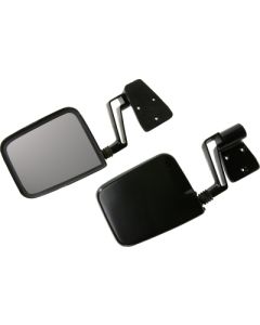 HINGE MOUNT MIRROR BLK STAINLESS 88-02