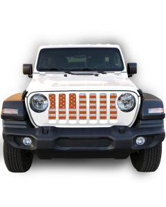 UTS JL DIST WHITE/ORANGE GRILLE INSERT WITH TRAIL CAMERA