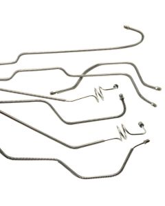 Classic Tube JE1051 Pre-Formed Stainless Steel Brake Line Kit for 97-06 Jeep Wrangler TJ with Dana 35 Rear Axle, Drum Brakes & with ABS