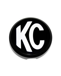 KC 6 IN ROUND HARD COVER WHT KC ON BLK