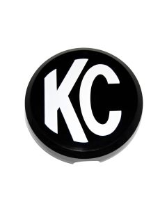 KC 6 IN ROUND HARD COVER WHT KC ON BLK