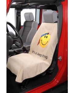 JEEP SMILEY CAR SEAT TOWEL TAN         S