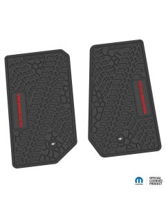 07-13 Jeep JK 2 Dr Front -Tire Tread/Scorched Earth Scene w/ Wrangler Insert - Black w/ Red Insert