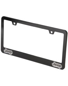 LICENSE PLATE FRAME JEEP BLACK STEEL