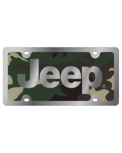 LICENSE PLATE POL SS JEEP W/GREEN CAMO