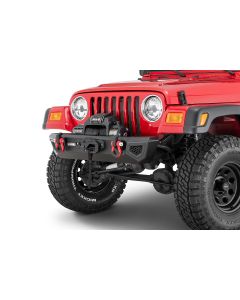 CARNIVORE FRONT STUBBY WIDTH BUMPER for TJ W/RES-Q WINCH 12K WITH SYNTHETIC WINCH CABLE