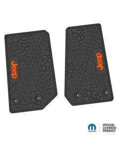 14-18 Jeep JK 2 Dr Front -Tire Tread/Scorched Earth Scene w/ JEEP Insert - Black w/ Orange Insert