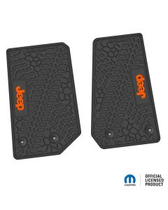 14-18 Jeep JK 2 Dr Front -Tire Tread/Scorched Earth Scene w/ JEEP Insert - Black w/ Orange Insert