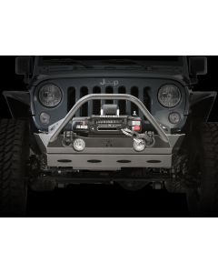 Poison Spyder 17-59-010DBP1 Brawler Lite Front Bumper with Brawler Bar & D-Ring Tabs in SpyderShell Armor Coat for 07-18 Jeep Wrangler JK