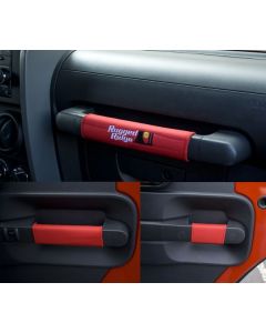 GRAB/DOOR WRAPS 07-10 JK 4DR RED