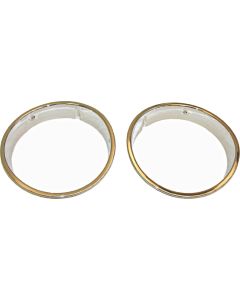 OMIX-ADA 12419.08 Headlight Bezels with Chrome Trim for 97-06 Jeep Wrangler TJ & Unlimited