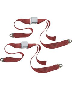CHROME 2PT LATCH BELTS-CJ-RED