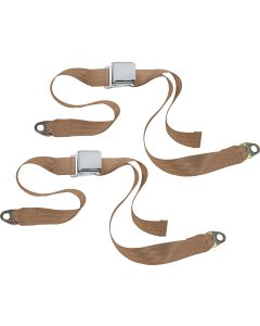 CHROME 2PT LATCH BELTS-CJ-BROWN