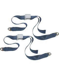 CHROME 2PT LATCH BELTS-CJ-BLUE