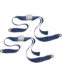 CHROME 2PT LATCH BELTS-CJ-COBALT BLUE