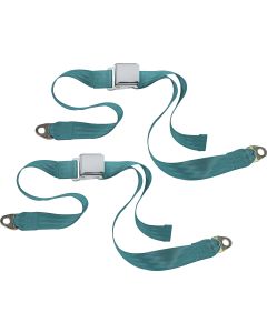 CHROME 2PT LATCH BELTS-CJ-TURQUOISE