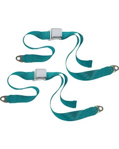 CHROME 2PT LATCH BELTS-CJ-TURQUOISE