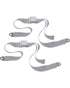 CHROME 2PT LATCH BELTS-CJ-GRAY