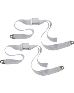 CHROME 2PT LATCH BELTS-CJ-SILVER