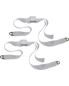 CHROME 2PT LATCH BELTS-CJ-SILVER