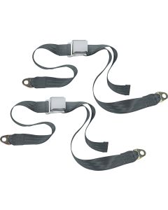 CHROME 2PT LATCH BELTS-CJ-CHARCOAL