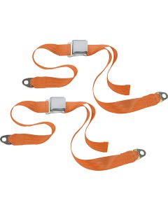 CHROME 2PT LATCH BELTS-CJ-ORANGE
