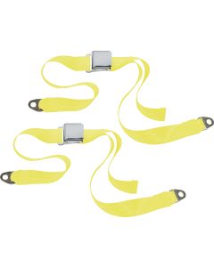 CHROME 2PT LATCH BELTS-CJ-YELLOW