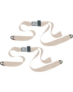 PUSH BUTTON 2PT LAP BELTS-DESERT TAN