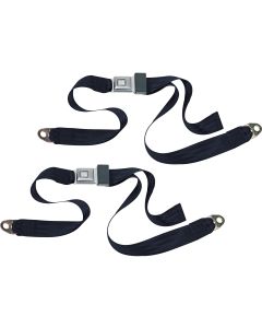 PUSH BUTTON 2PT LAP BELTS-DARK BLUE