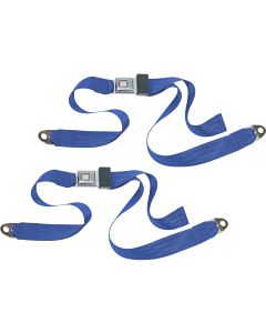 PUSH BUTTON 2PT LAP BELTS-COBALT BLUE