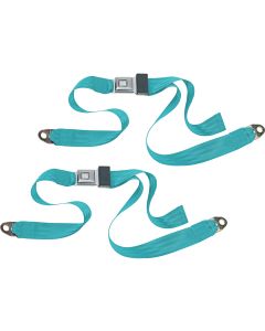 PUSH BUTTON 2PT LAP BELTS-TURQUOISE