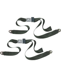 PUSH BUTTON 2PT LAP BELTS-MILITARYGREEN